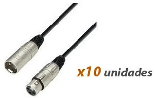 Pack: 10x Cable XLR 10m 