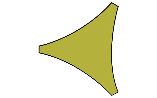 Vela de sombra triangular - 3.6 x 3.6m x 3.6m, color: Verde lima