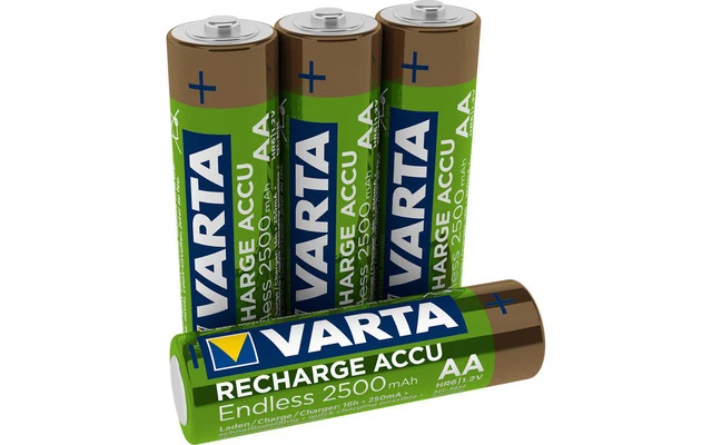 Pila Recargable NiMH AA 1.2 V 2500 mAh 4-Blíster - Varta 56686101404