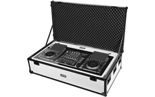 UDG U911010WH - Ultimate DJ Podium Workstation Flight Case White Plus (wheels)