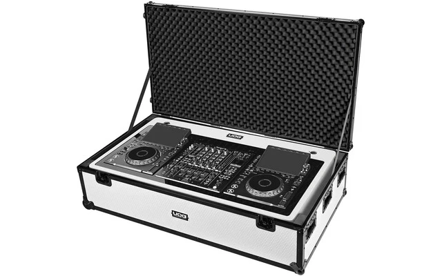 UDG U911010WH - Ultimate DJ Podium Workstation Flight Case White Plus (wheels)