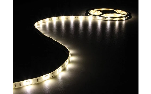 CINTA CON LEDs FLEXIBLE - COLOR BLANCO CÁLIDO - 150 LEDs - 5m - 12V