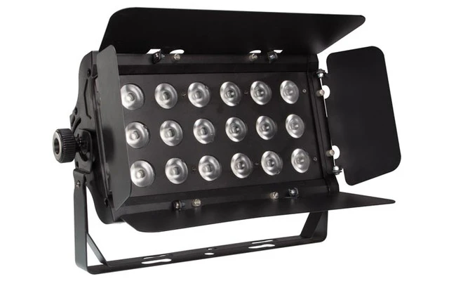 Foco LED compacto con viseras 18x 3W LED RGB