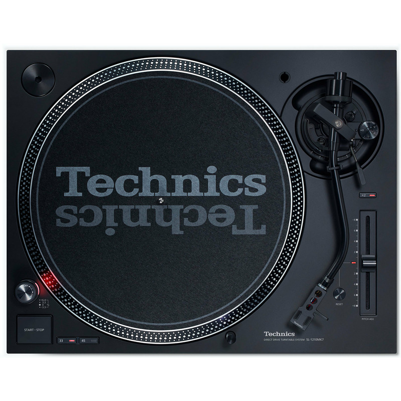 Technics SL-1210 MK7, plato DJ de tracción directa en negro
