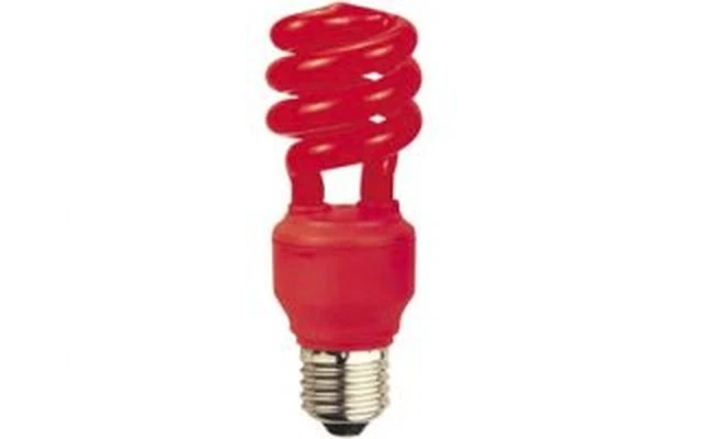 BOMBILLA DE BAJO CONSUMO ROJO, E27-3 U, 13W/230V