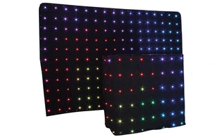 Dual LED StartCloth III - Cortina de estrellas RGB (2 x 3m) y DJ StarDrop RGB (2 x 1.22 m)