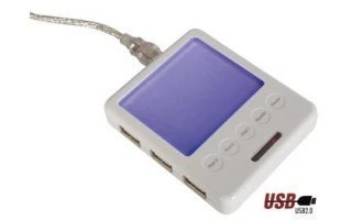 USB 2.0 HUB (3 puertos) + lector/editor multitarjeta, 21 tipos d