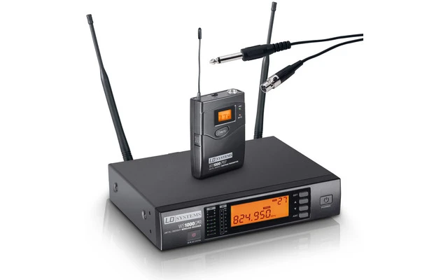 LD Systems WS 1000 G2 BPG - Sistema inalámbrico con Petaca y Cable de Guitarra