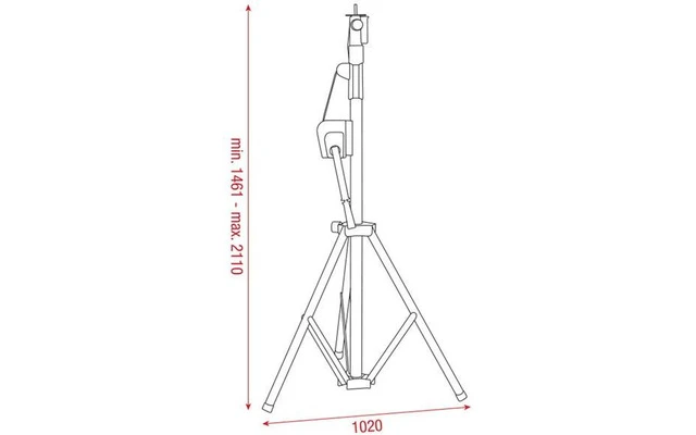 Showtec Soporte para cañon de seguimiento 1461-2110 mm