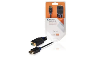 Cable DisplayPort - VGA de DisplayPort macho a VGA macho de 2,00 m en gris