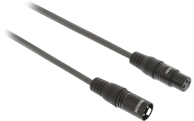 Cable XLR Digital Macho de 3 Pines - XLR Hembra de 3 Pines de 3,0 m Gris Oscuro