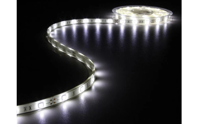 CINTA DE LEDs FLEXIBLE - COLOR BLANCO FRÍO 6500K - 150 LEDs - 5m - 12V