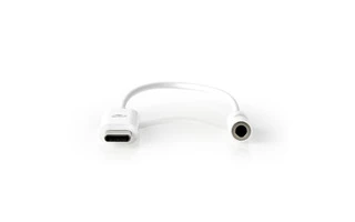 Adaptador USB-C - USB-C Macho a 3,5 mm Hembra - 0,15 m - Blanco - Nedis CCBW65950WT015