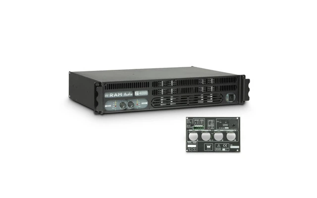 Ram Audio S 4000 GPIO Amplificador de PA 2 x 1950 W 2 Ohmios con Módulo GPIO