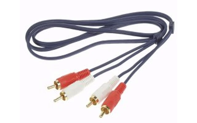 CABLE AUDIO - 2 x RCA MACHO A 2 x RCA MACHO, 2.5m