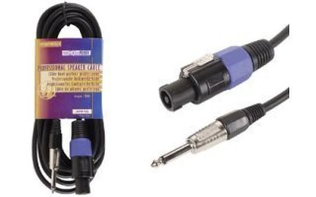 Cable altavoz pro, 4 polos macho a mono JACK macho 6.35mm (5m)