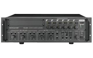 Amplificador y Mezclador megafonía 6 zonas mono