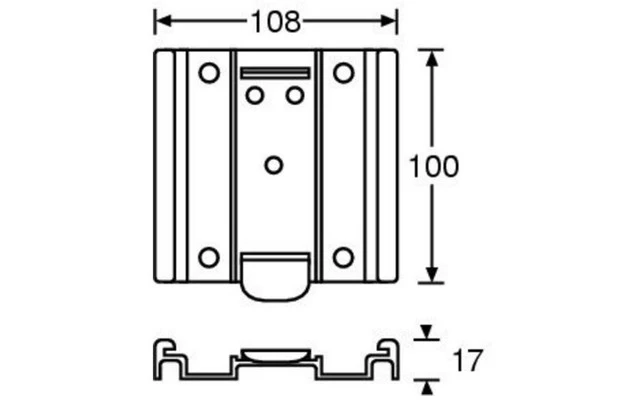 Adam Hall Hardware 38090 - Placa liberación para ruedas 100 mm