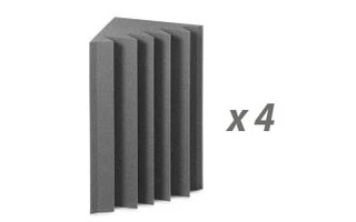 PACK: EZ ACOUSTICS FOAM BASS TRAP CHARCOAL X4