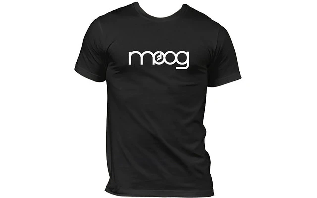 Moog T-Shirt - Camiseta en color negro con logo Moog en blanco