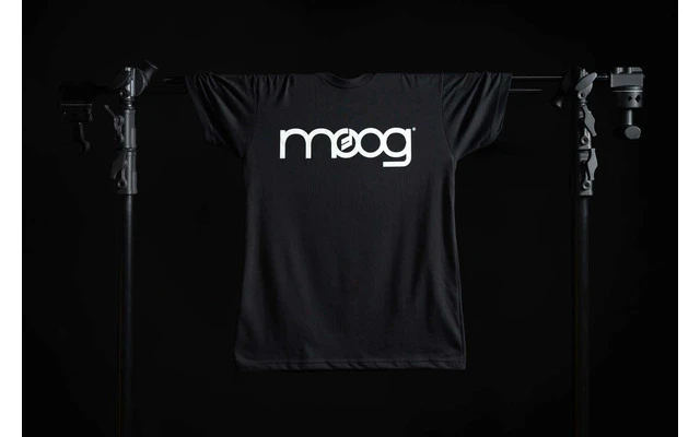 Moog T-Shirt - Camiseta en color negro con logo Moog en blanco
