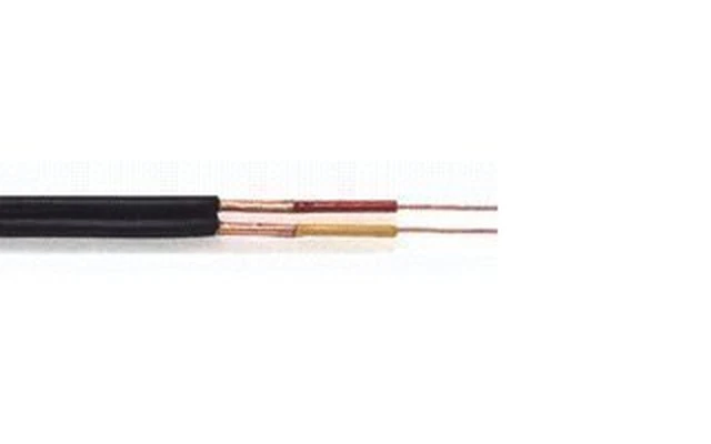 Bobina de cable negro 2 x 0.14 mm apantallado (100m)