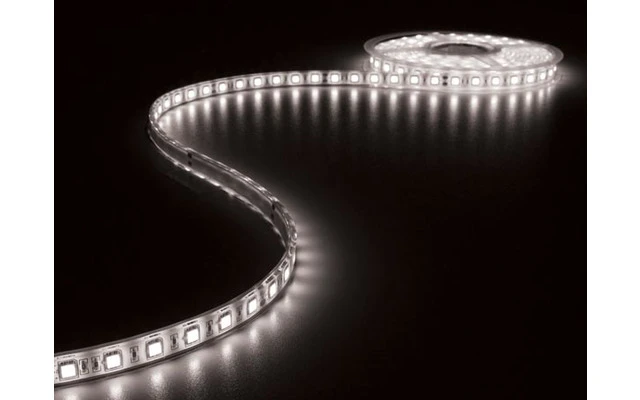 CINTA CON LEDs FLEXIBLE - COLOR BLANCO FRÍO 6500K - 300 LEDs - 5m - 24V