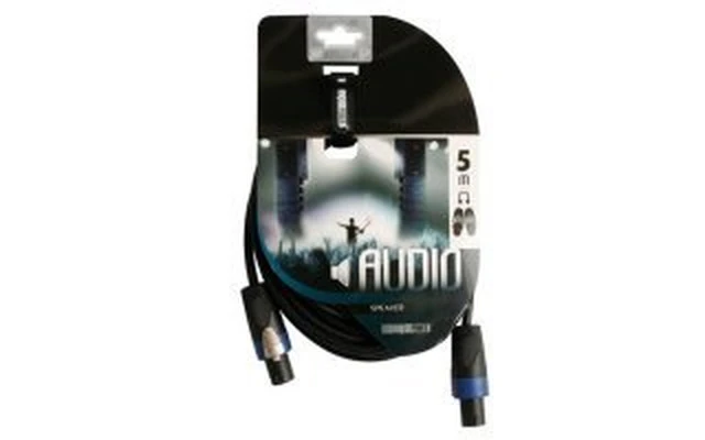 Cable altavoz, conector altavoz macho a macho, 4 polos, azul 5m
