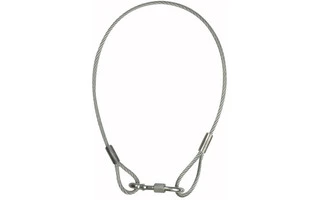 Showgear Cable de seguridad de 4 mm , carga máx 80 Kg - 50 cm , plata