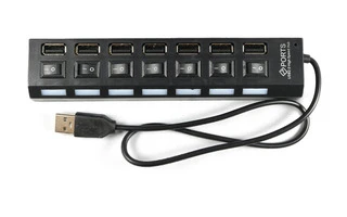 HUB USB 2.0 - 7 Puertos - Interruptor On/Off - Indicador LED