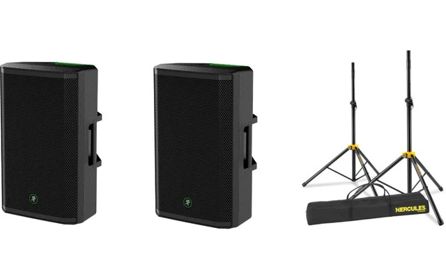 Pack Pareja Mackie ThRash 215 con Trípode Altavoz