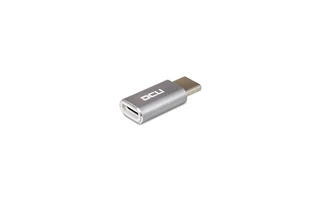 Adaptador USB C - Micro USB gris aluminio