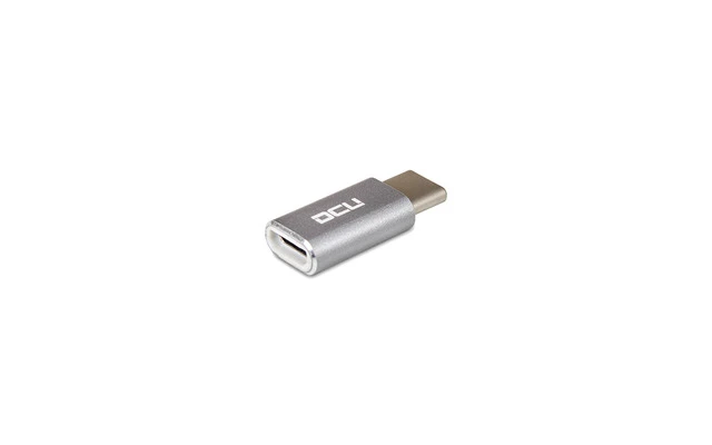 Adaptador USB C - Micro USB gris aluminio