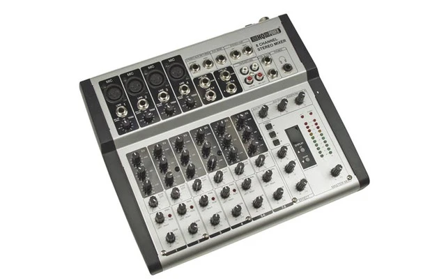 Mesa de mezclas profesional - 8 canales - reverb/echo digital