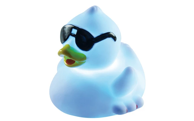 Pato de goma con luz LED multicolor
