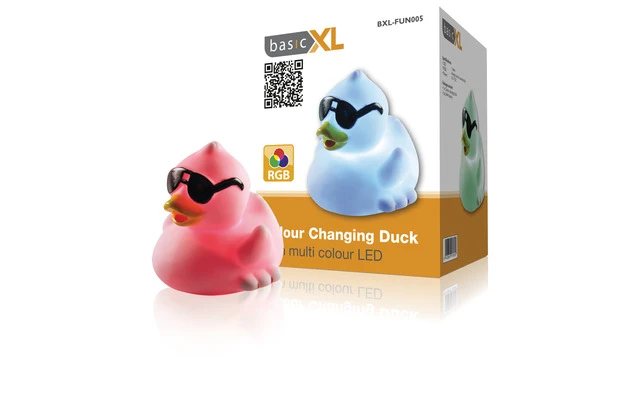 Pato de goma con luz LED multicolor