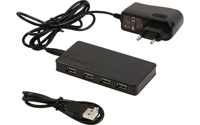 Concentrador de 7 tomas USB 2.0 con alimentación