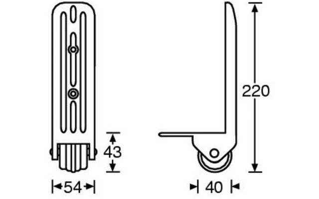 Adam Hall Hardware 3782 - Rueda 40mm borde Nylon