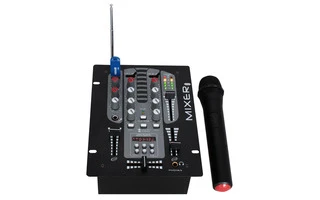 Ibiza Sound DJM150BT-VHF - Mezclador DJ + Micrófono inalambrico