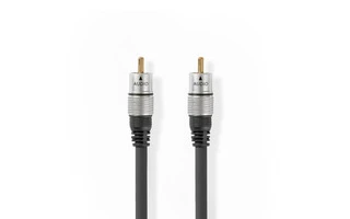 Cable de Audio Digital - Macho RCA - Hembra RCA - 2,50 m - Gris Antracita - Nedis CAGC24170AT25