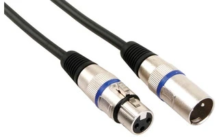 Cable XLR profesional, XLR macho a XLR hembra 6m negro