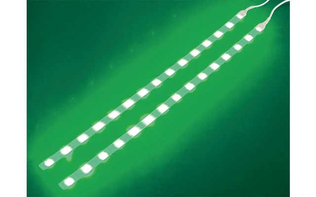 DOBLE CINTA AUTOADHESIVA CON LEDs, 12 VDC, VERDE, CON INTERRUPTO