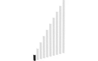 Adam Hall 61535B2 Perfil de rack negro 2 Unidades