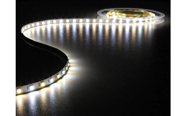 CINTA DE LEDs FLEXIBLE - COLOR BLANCO CÁLIDO Y BLANCO FRÍO - 300 LEDs - 5m - 24V