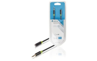Cable alargador de audio estéreo de 3,5 mm macho a hembra de 2,00 m en gris