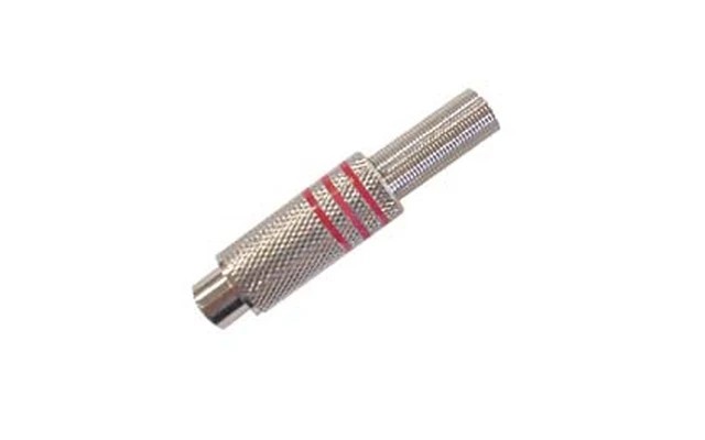 CONECTOR RCA HEMBRA NIQUELADO - ROJO
