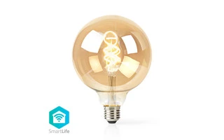 Bombilla LED Wi-Fi de Filamento de Blanco Cálido a Frío - Trenzada - E27 - G125 - 5,5 W - 350 lm