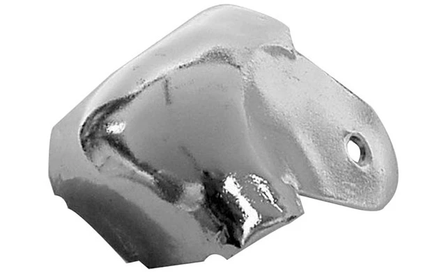 CANTONERA PARA CAJA ACÚSTICA, METAL BLANCO, 38mm x 90°