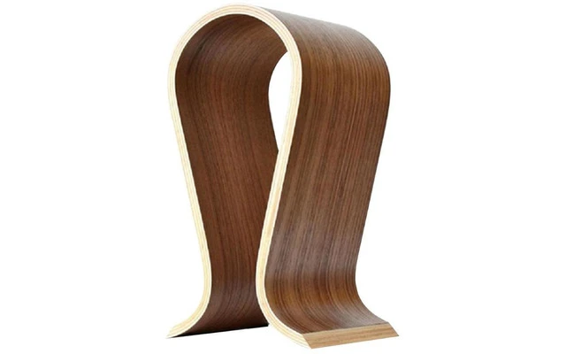 Soporte de mesa para auriculares cuerpo de madera