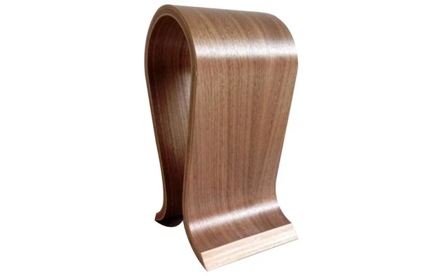 Soporte de mesa para auriculares cuerpo de madera